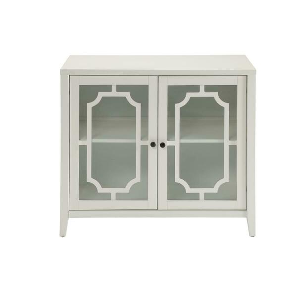 Oceantailer Glass Cabinet In Mdf - White 253473